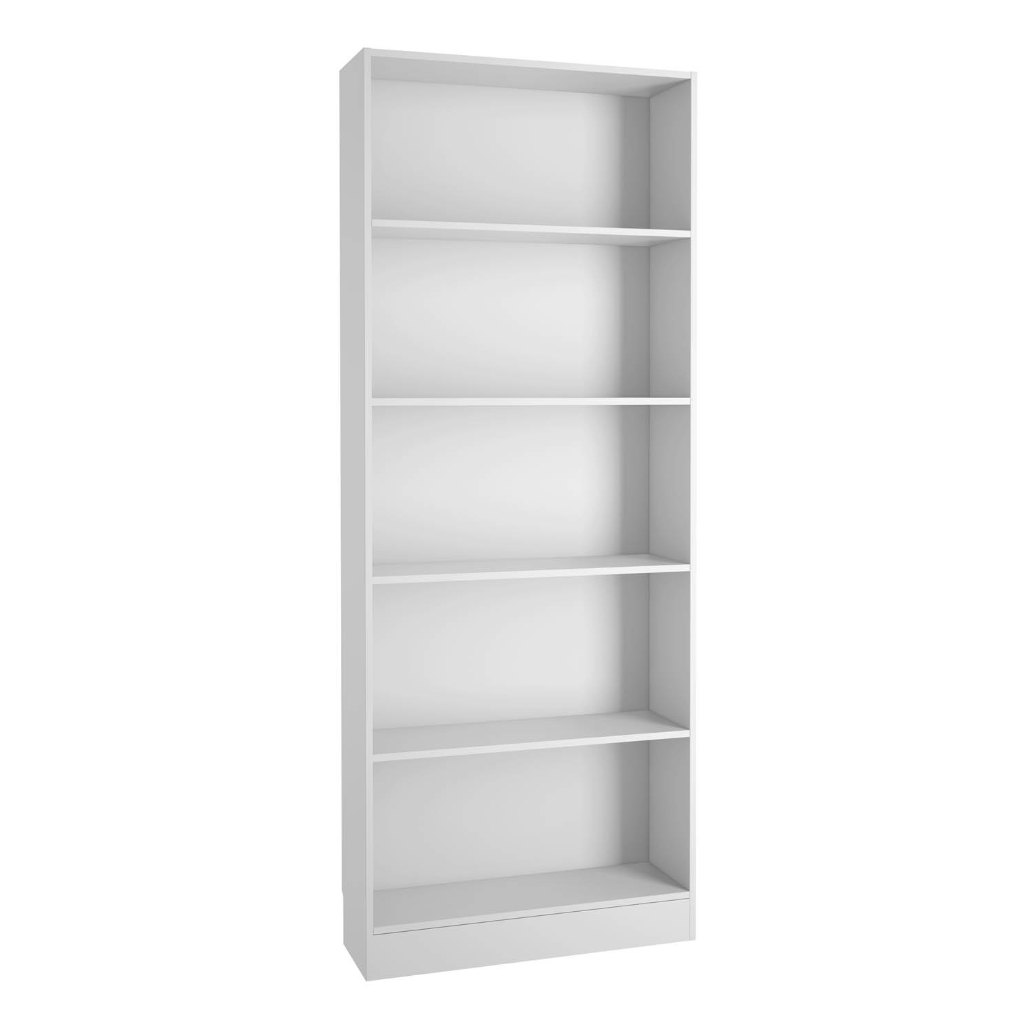 Basic Tall Wide Bookcase (4 Shelves) White